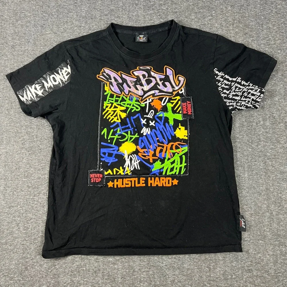 Switch Remarkable Graffiti T Shirt Mens XXL (Fit's Large) Embroidered Streetwear